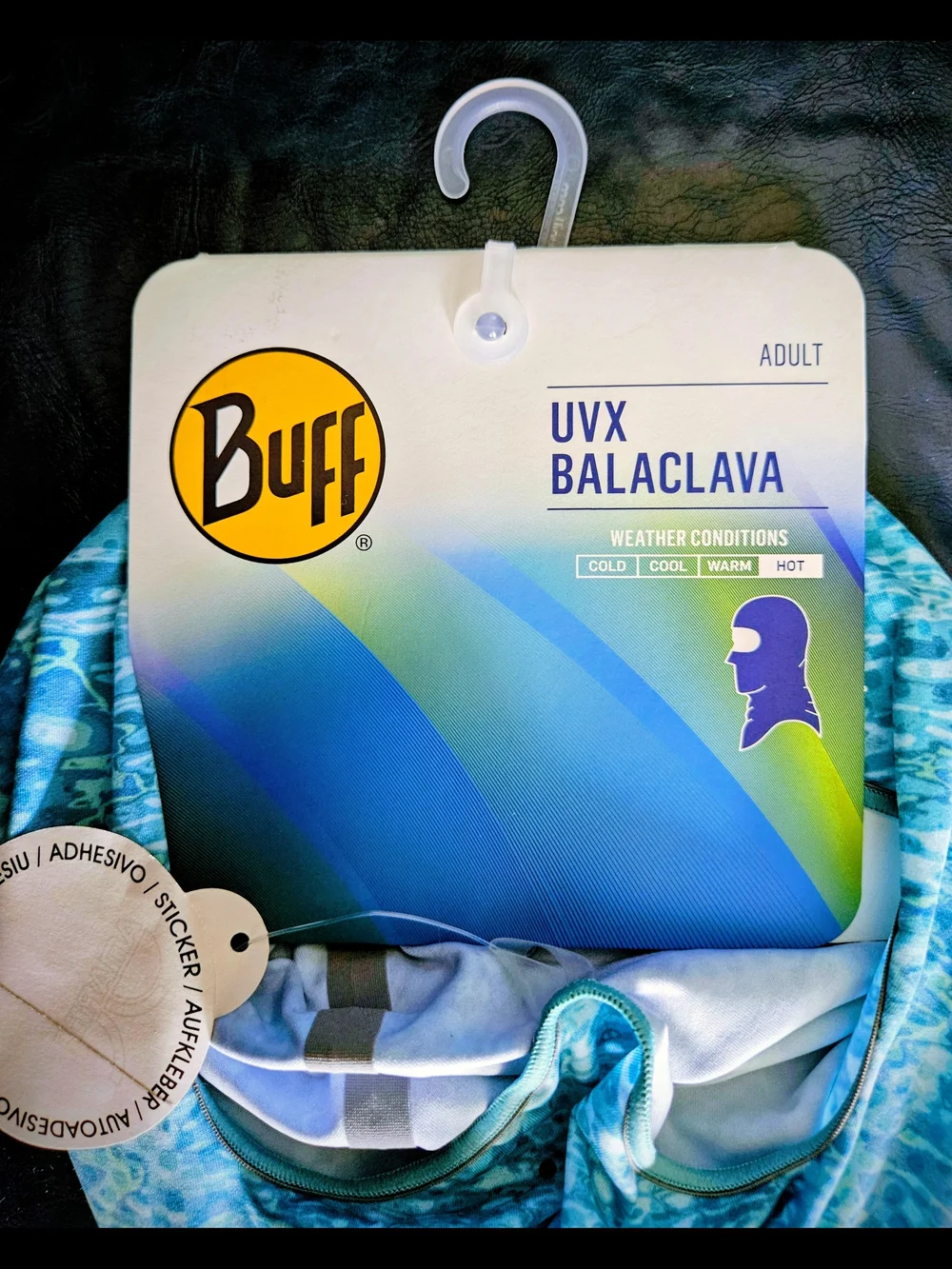 Buff Aqua-Turquoise Water Pattern Neck Gaiter